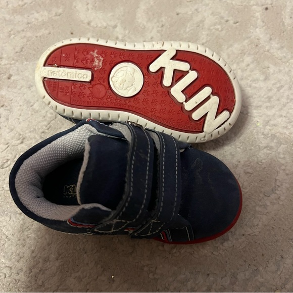 Klin Kids Blue No Tie Shoes Size 4 1/2 - Picture 8 of 10
